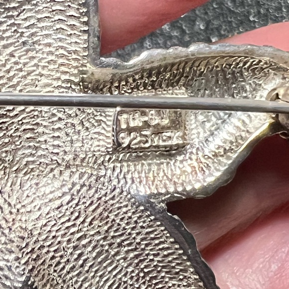 Set Vintage Starfish Pin + matching Earrings, SS 925 Mex TH 80/90, tot. Wt.36.5g - Picture 5 of 15